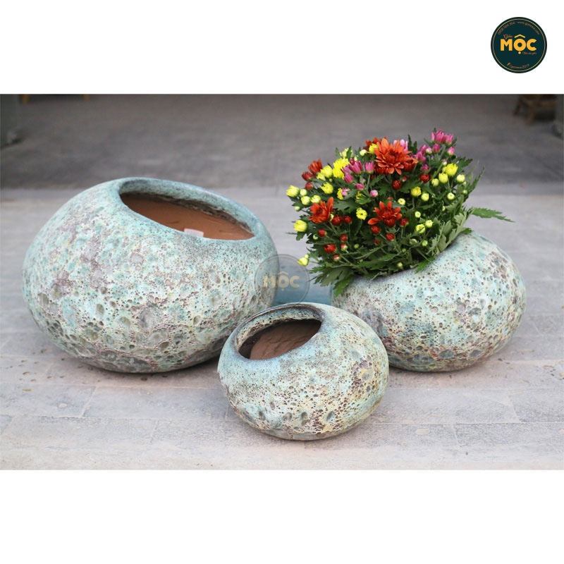 2946 Chậu Atlantic Hòn Đá Tròn 30x30x20 M20