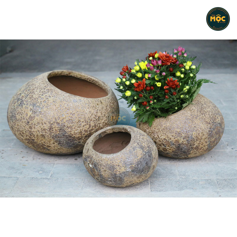 2946 Chậu Atlantic Hòn Đá Tròn 30x30x20 M20