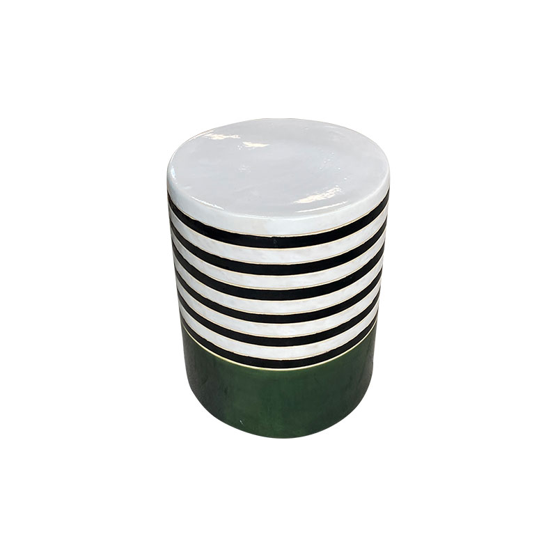 4103 Đôn Trụ 36x36x47 Sọc Phối Xanh Lá