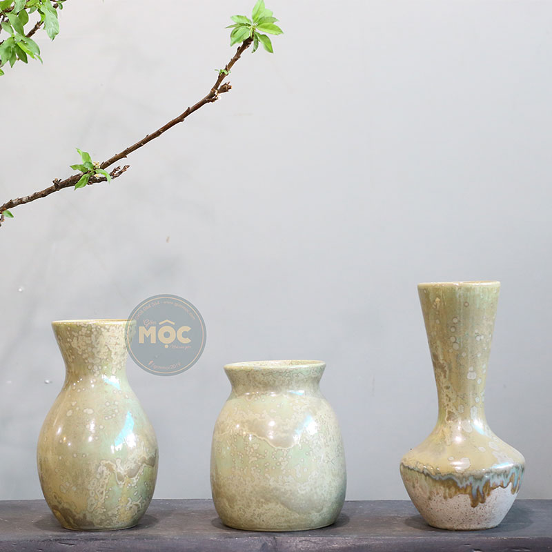 Cắm Hoa Tươi | Bóng | 4043 Bình Bầu Cao Miệng Loe 15x15x29 M10