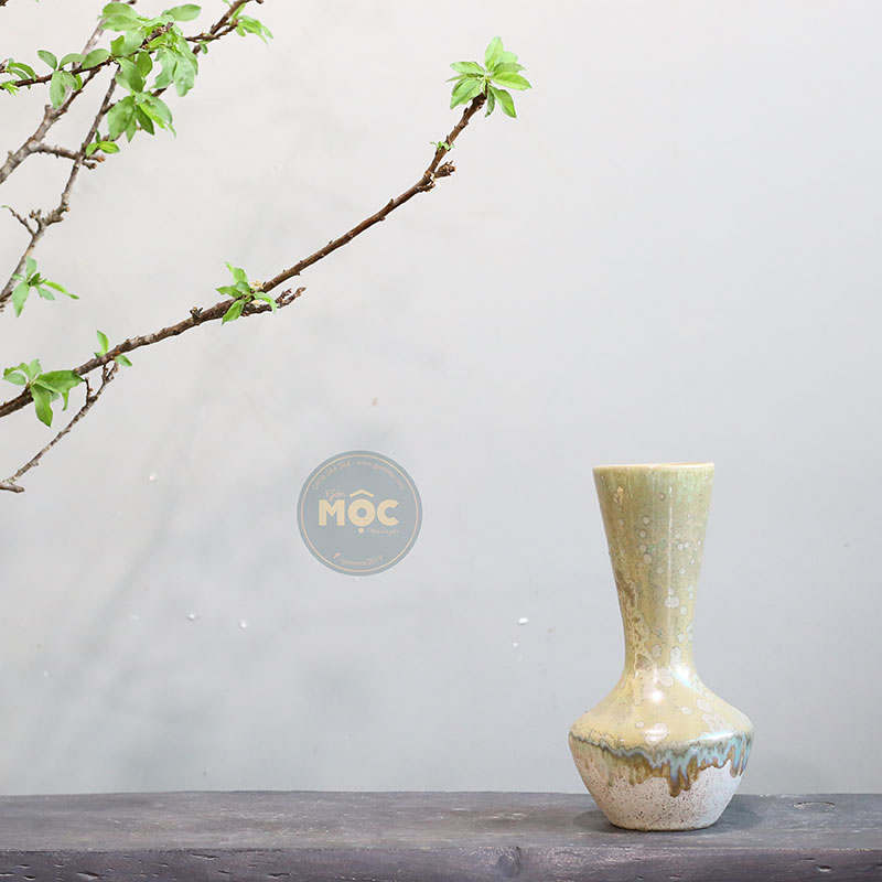 Cắm Hoa Tươi | Bóng | 4043 Bình Bầu Cao Miệng Loe 15x15x29 M10