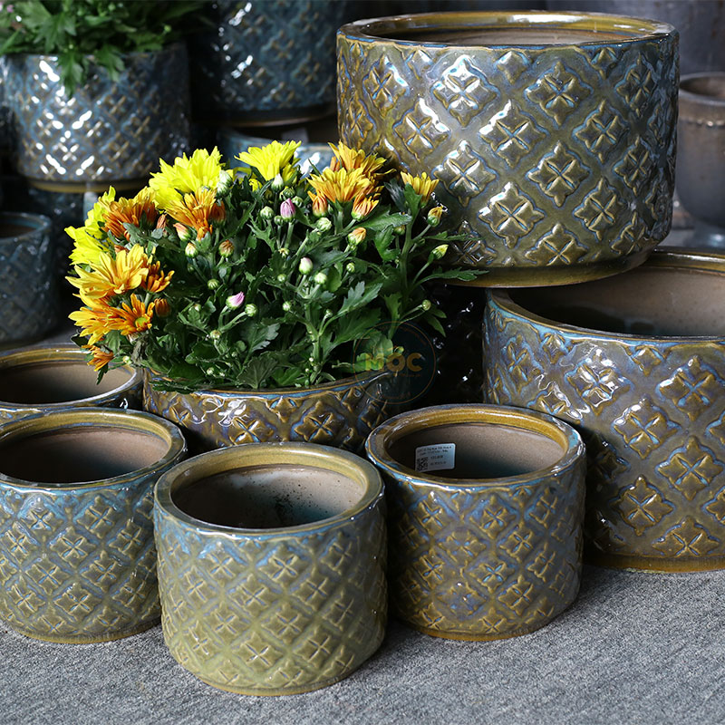 3537 ID Trụ Họa Tiết Hoa 4 Cánh 30x30x22