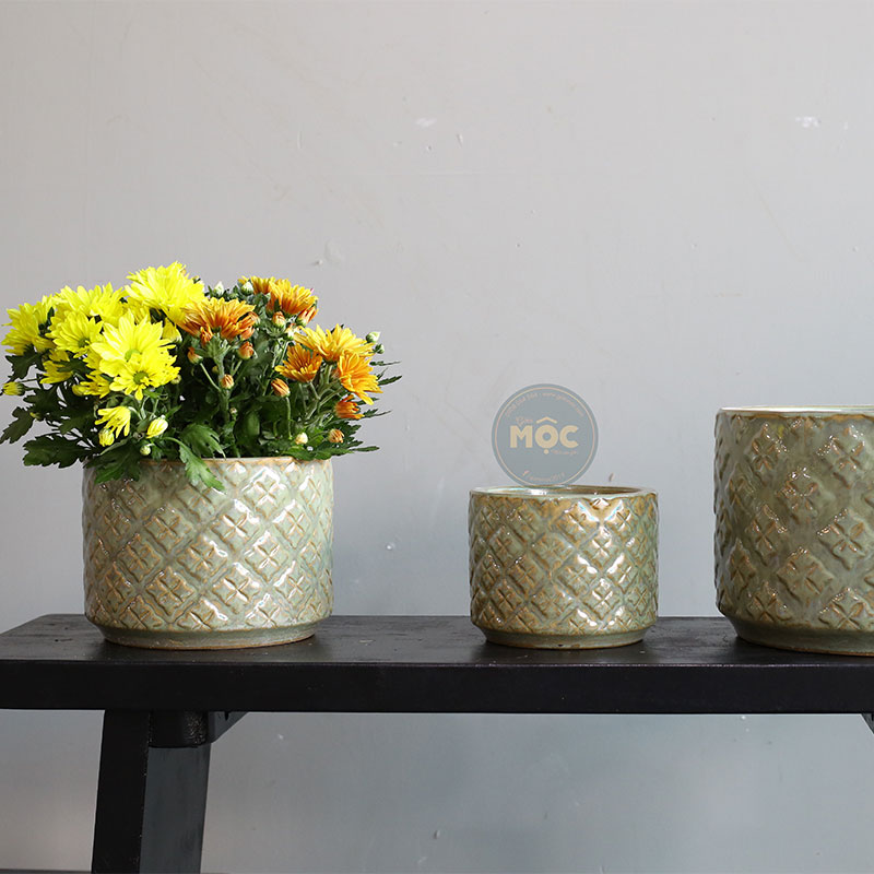 3537 ID Trụ Họa Tiết Hoa 4 Cánh 30x30x22