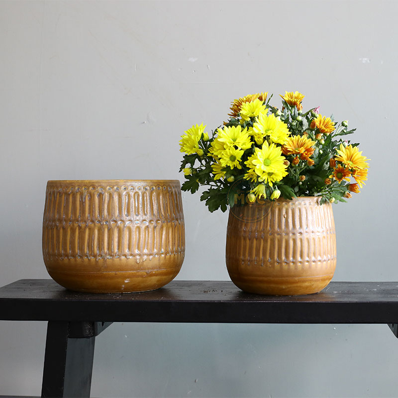 Mờ | 3744 Chậu ID Bầu Đáy Khía 28x28x22 M26