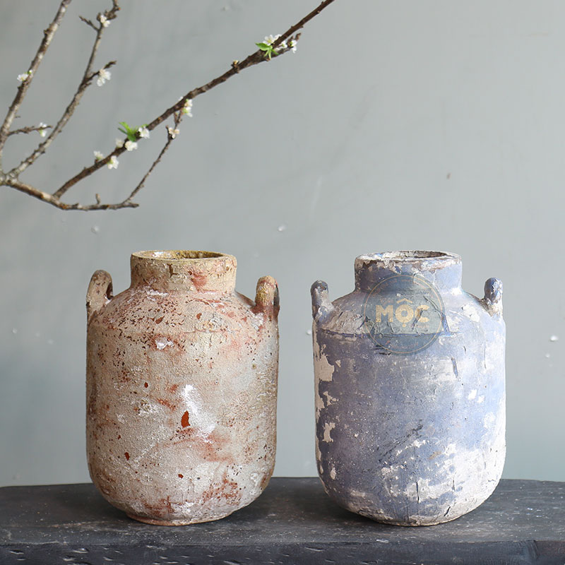 Cắm Hoa Tươi | 3305 Atlantic Bình 2 Quai Đứng Men Lòng 22x22x30 M12