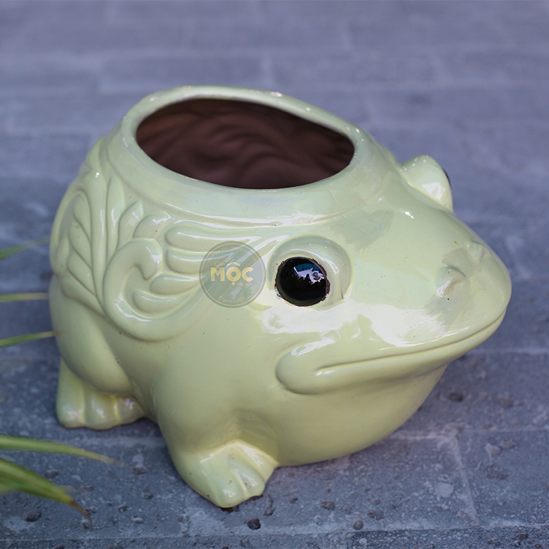4184 Gốm Thú Loại 2 Ếch Trồng Cây 36x28x22